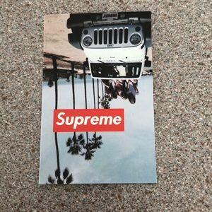 Upside down supreme sticker